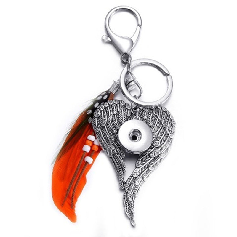 Wholesale Button alloy accessories DIY keychain